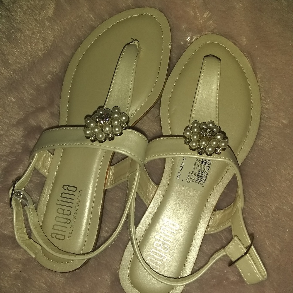 Cream sandals